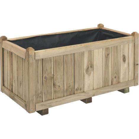 Bac à fleurs rectangulaire en bois Vendôme - 92 x 46 x 43 cm