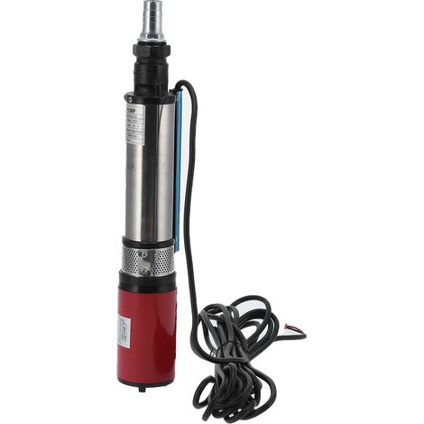 Pompe à puits profonds CC à haut débit et à forte hauteur de refoulement, avec batterie, moteur solaire en laiton et turbine flottante S435 DC24V (1/5)