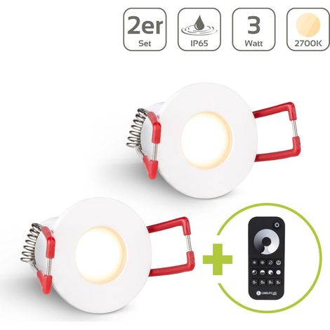 Einbaustrahler Mini Livorno 3W 2700K IP65 - Farbe: weiß - Anzahl: 2x (1/5)