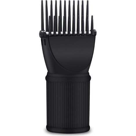 Attachement de peigne de séchoir à cheveux, Concentrateur de Cheveux de Brosse à Bec Attachments, pour Fins, Naturels, Ondulés, Bouclés (Noir) (1/5)