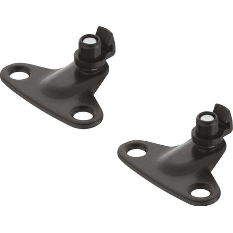 2x Languette à visser pour fixation de compas sur le caisson abattant et relevant écartement 28mm en acier noir Assemblage Coffre Meuble Support Cuisine Caravane Porte Corps (1/3)