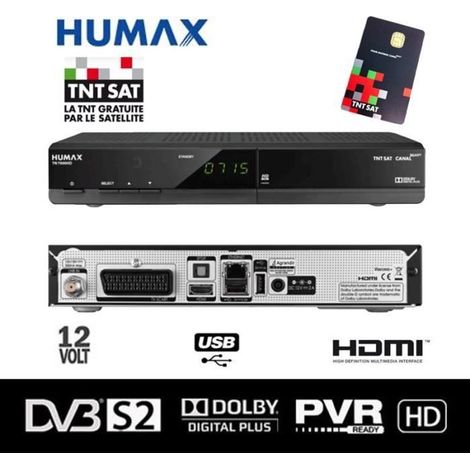 HUMAX TN7000 DEMODULATEUR SATELLITE HD TNTSAT HDMI AVEC CARTE VIACCESS TNTSAT (VALABLE 4 ANS) SUR ASTRA 19.2°