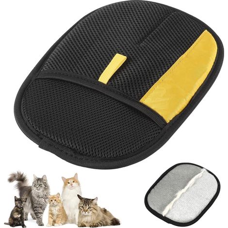 Gants de Toilettage Double Face Antistatiques - Pour L'épilation des Poils d'Animaux en Douceur, Réutilisables pour le Nettoyage, le Peignage sur Canapé, Meuble, Tapis et Siège Auto (1PCS)