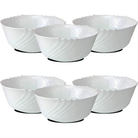Bol de service - JUANIO - JUANIO - Lot de 6 - Ø 12 cm - Verre opale (1/3)