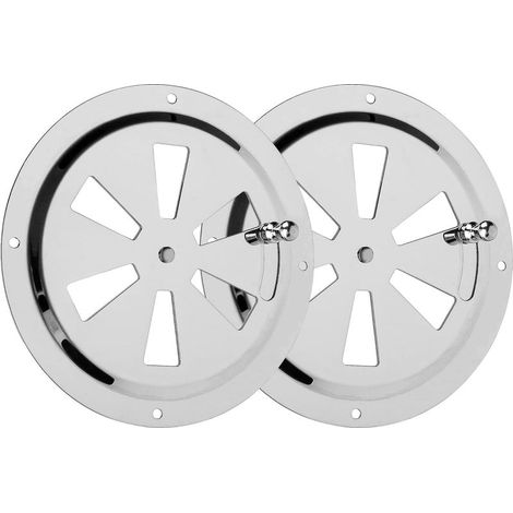 Packung mit 125 mm runden Edelstahl-Lüftungsrosetten für Raucher, Boote, Camping und Zuhause (1/5)