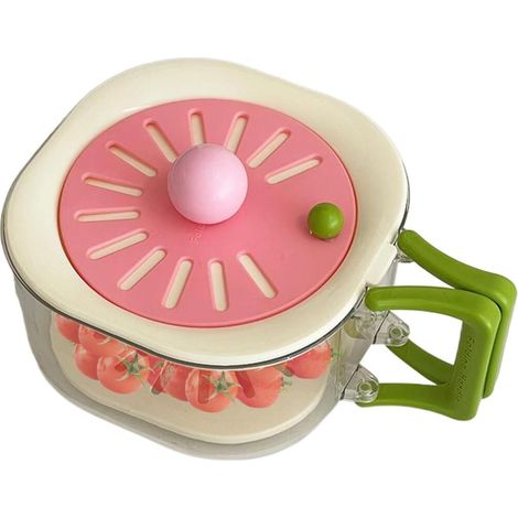 Coupe-fruits- poignée pliable- rangement- évier cuisine- pique-nique- porte-ballon basket- léger- égouttoir 17-8 cm (1/5)