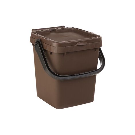 PATTUMIERA  10 L ECOPLUS C/MANIGLIA MARRONE- 12,0 pz