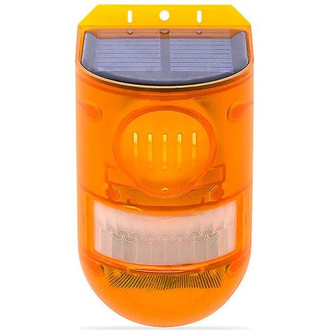Alarme de sécurité extérieure à énergie solaire avec détecteur de mouvement, sirène puissante et lumières LED clignotantes - Économique et étanche (lot de 1 ou 2) (1/5)