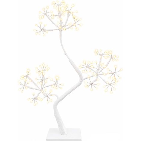 S-förmiger LED-Weihnachtsbaum 2 stk. Weiß 18 x 18 x 45 cm Stahl vidaXL