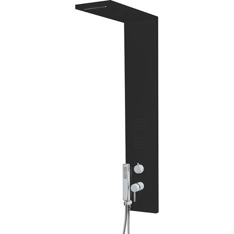 Colonna doccia multifunzione nero opaco con 4 getti in acciaio inox (1/3)