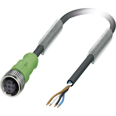 Phoenix Contact 1668111 Connettore confezionato per sensore o attuatore M12 Presa dritta 3.00 m Numero di poli: 4 1 pz. (1/2)