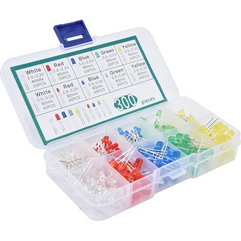 300 LED, ampoules multicolores, composants électroniques et accessoires (1/5)