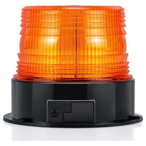 Orangefarbene LED-Rundumleuchte, magnetische Blinkwarnleuchte für Fahrzeuge mit 12-80-V-Zigarettenanzünderstecker – kabellos, gelb (1/5)