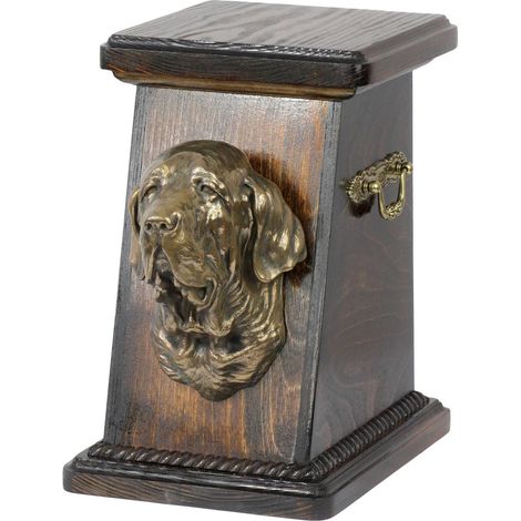Fila Brasileiro, Mastín Brasileño - urna para cenizas de perro, elegante urna con estatuilla, urna conmemorativa con busto de perro de Art-Dog (1/5)
