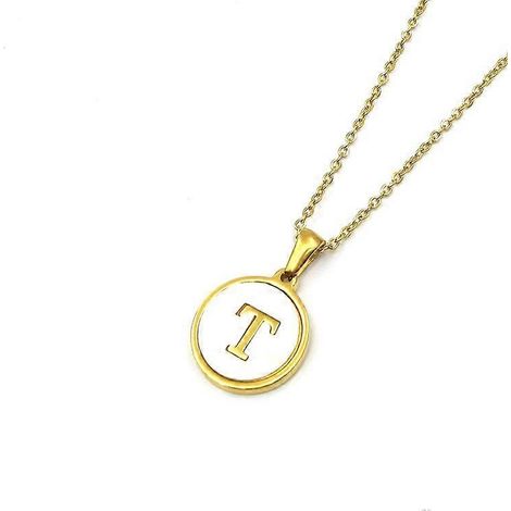 Collier avec initiale plaqué or 18 carats en acier inoxydable pour femme, délicat collier pendentif lettre A à Z, cadeau pour adolescentes