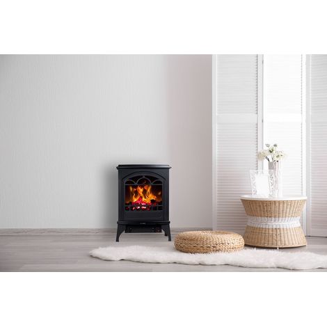 Viva – Poêle électrique 900W/1950W – Dimensions 52x57x26 cm – Technologie LED à économie d'énergie – Flamme indépendante (1/5)