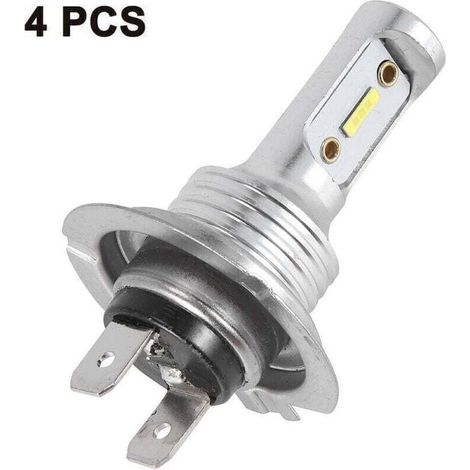 4 piezas de lámparas LED antiniebla H7 1860 de alta potencia 80W, bombillas para faros de coche, luz blanca 6000K (1/4)