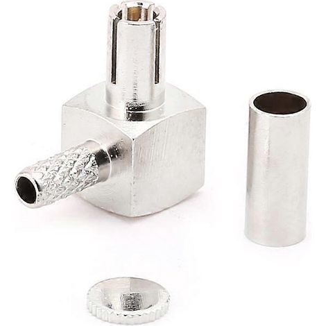 TS9-Stecker, rechtwinkliger 90°-Crimp-Koaxialadapter für RG174