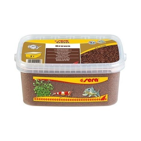 Sera Gravel Brown Lava - Gravilla Marron Natural (Ø 2 - 3 mm) para Acuarios de Agua Dulce o Salada