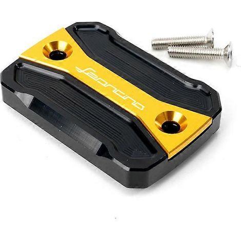Accessoires moto pour Benali Lion 800 : cache-pompe de frein avant modifié en alliage d'aluminium, couvercle de réservoir d'huile (doré) (1/5)