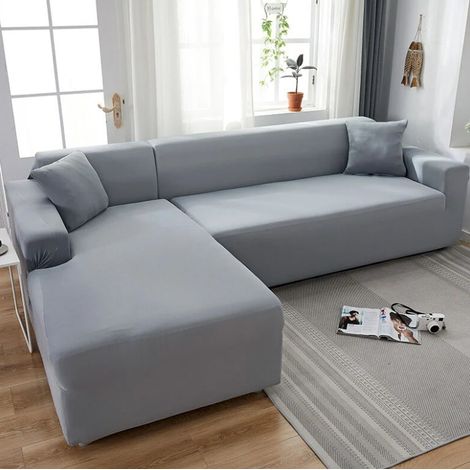 Copridivano angolare estensibile, copridivano elastico a forma di L, copridivano lavabile universale, coperta da divano, 145-185 cm. (1/5)