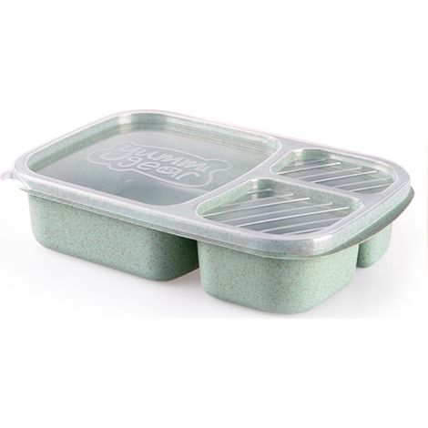 Boîte à bento en coque de riz avec couvercle, récipient à déjeuner en paille de blé, de qualité alimentaire, écologique