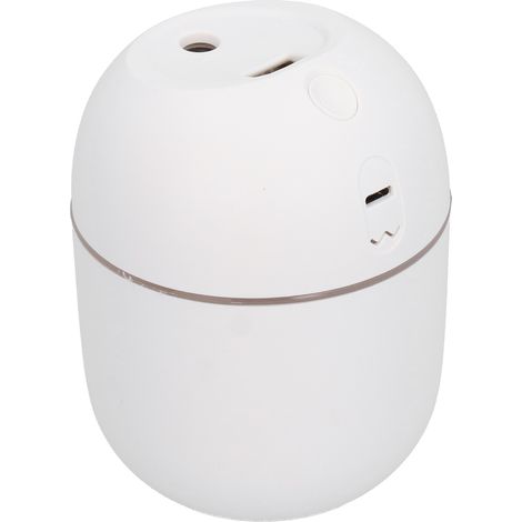 Mini humidificateur portable rechargeable par USB, humidificateur de bureau avec lumière LED blanche, idéal pour la chambre à coucher (1/5)