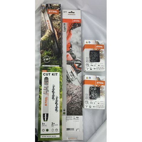 Stihl – Set d'accessoires pour tronçonneuse – Guide et chaîne 30cm – Pour bois dur – 30030009902 (1/2)