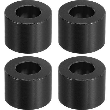 Entretoise en Aluminium, 4 Pcs Métal Entretoises Aluminium 10,5mm ID x 20mm OD x 15mm L Vis d'Espacement en Aluminium Ronde pour 2/5" ou M10 Vis à Boulons, Noir (1/5)