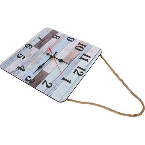 Wanduhr im Industriestil mit geräuschlosem Quarzwerk, robustem Gehäuse, großem Display mit arabischen Ziffern und Trageband für Schlafzimmer, Wohnzimmer und Büro. (1/5)