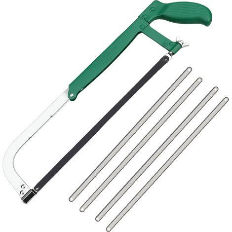 Scie de boucher EINNENFFER, kit de scie de boucher professionnelle, 4 lames de rechange, alliage d'aluminium, réglable, pour couper les os, etc. (1/5)
