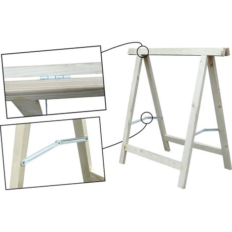 Cavalletto in legno 75x75 cm pino trattato Outifrance
