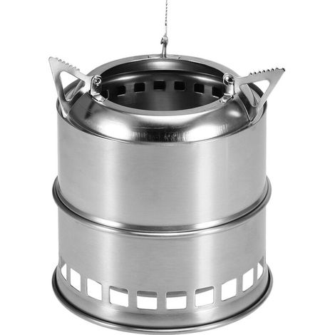 Tragbarer Camping-Split-Holzofen, zusammenklappbarer Holzkohleofen aus Edelstahl, Mini-Brazier, 1 Stück