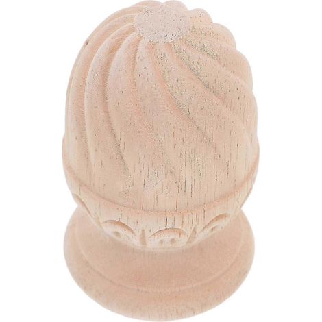 Embout décoratif en bois pour balustre d'escalier, style ananas, lot de 5 (1/5)