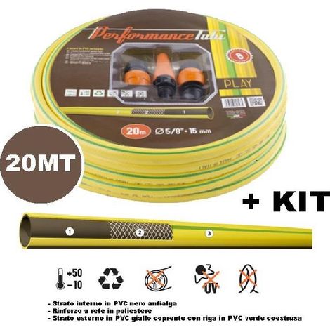 TUBO MATCH 5/8" 20MT CON KIT RACCORDI E LANCIA ALMAPLAST