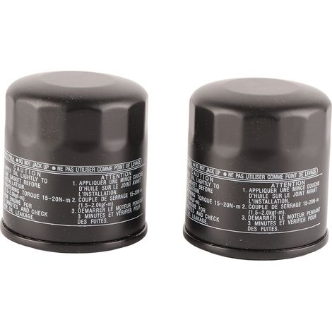 Lot de 2 filtres à huile 5GH 13440 70 noirs à surface lisse, de remplacement pour YZF‑R1 2000‑2014 (1/5)
