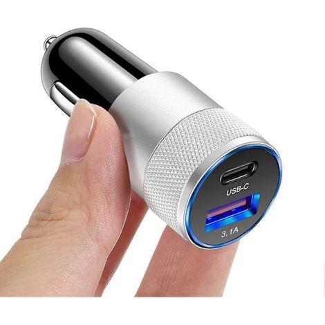Chargeur de voiture portable 12 V pratique avec deux ports pour tablette — yux-AquaForge (1/2)