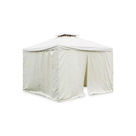 Tende beige per gazebo 3x3 m con pali interni