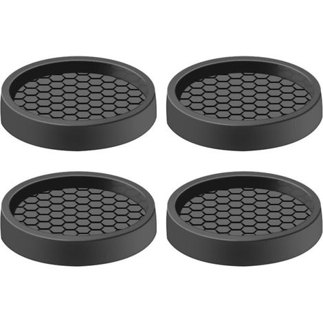 CCYKXA Pieces Furniture Glides 5cm Non-Slip Rubber Chair Leg Protectors Anti-Slip Furniture Caster Cups for Bed Wardrobe Sofa Chair Table (Black Round)