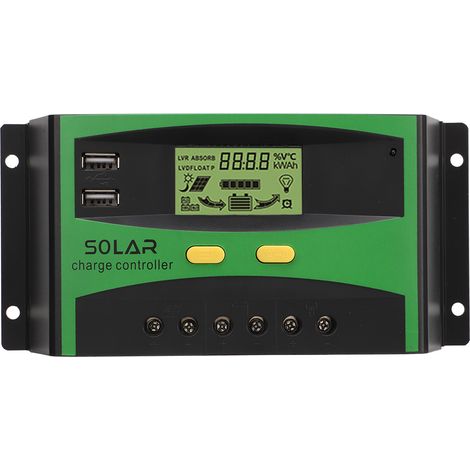 Régulateur de charge solaire 12V 24V avec écran LCD pour lampadaire PV, système de production d'énergie (1/5)