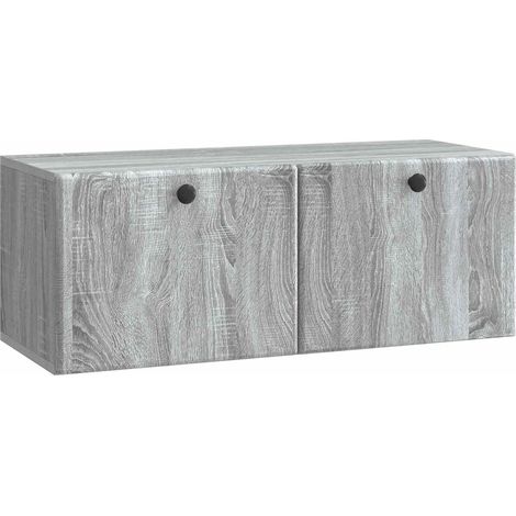 Mueble de TV de pared 78,5 x 31 x 30 cm gris