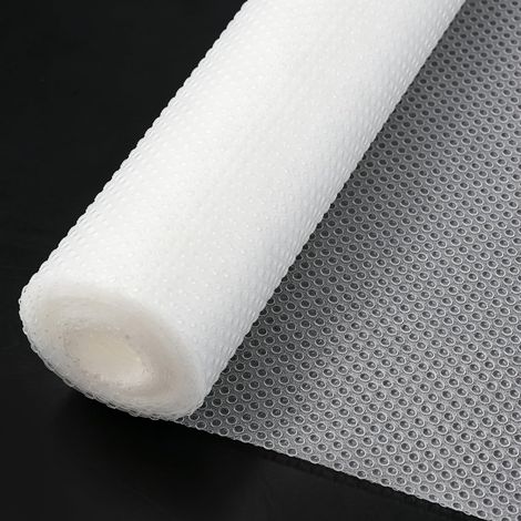Tapis de tiroir antidérapant - 45 x 500 cm - Pour armoires de réfrigérateur - Étagères - Papier d'armoire en EVA imperméable et résistant à l'huile - Pour tiroirs, armoires, réfrigérateurs (1/5)