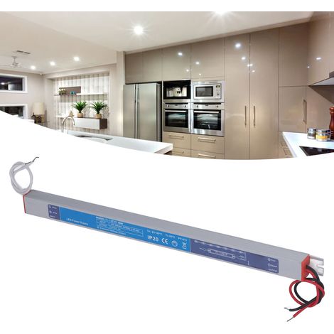 Alimentation pour bande LED 48 W ultra-mince, entrée 180-250 V CA, compatible avec les luminaires intérieurs. (1/5)