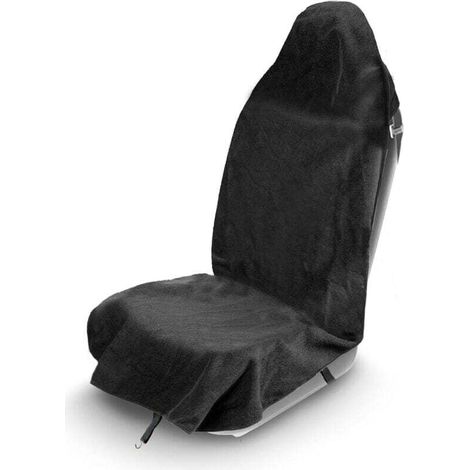 Universal car front seat covers - soft, non-slip fleece-lined mats, suitable for driver and passenger seats (fabric). (1/4)