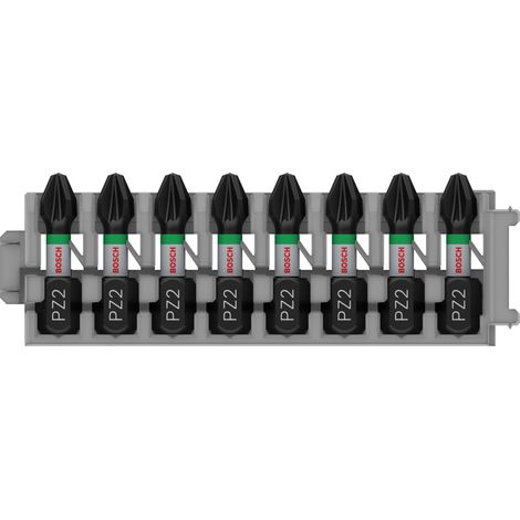 Bosch Impact Control Schrauberbit-Set 8-tlg. PZ2 25 mm Bit Schrauber 2608522325