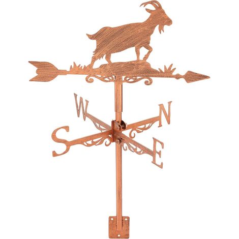 Outdoor Garden Weathervane Goat Weathervane Metal Weathervane for Roof Weathervane Decorative Outdoor Roof Decoration Garden Outdoor 35.8 x 25.4 cm (1/5)