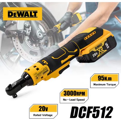 DEWALT DCF512 Chiave a cricchetto senza fili 18V Brushless 1/2, coppia 95Nm, kit con batteria e caricabatterie, per officina assemblaggio pezzi metallici prefabbricati (1/5)