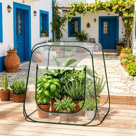 Mini serre de jardin pop-up PVC transparent OKMYHOME (1/5)