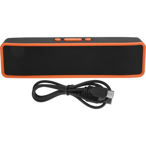 Enceinte Subwoofer Sans Fil Bluetooth - Haut-Parleur Stéréo Portable Avec Radio FM Et Slot Carte TF - Pour Téléphone Et Ordinateur - Orange (1/5)