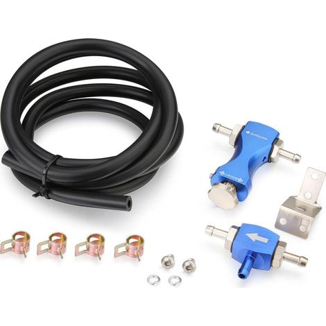 Vanne de purge universelle en T pour turbo - Réglable - Pour essence, diesel, turbo et horizon - Bleu (1/5)